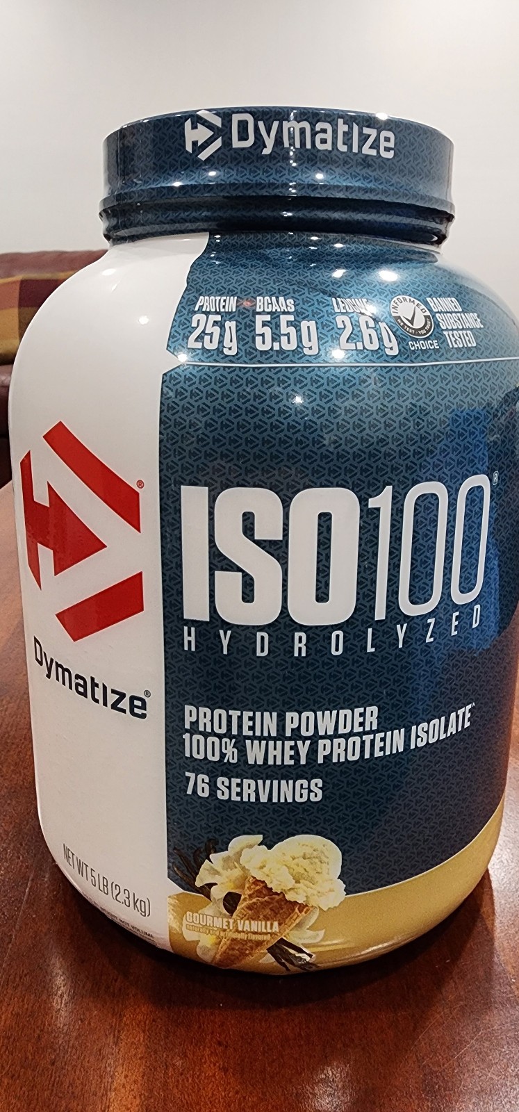 Dymatize ISO 100® Whey Protein Isolate – Gourmet Vanilla 5LBS