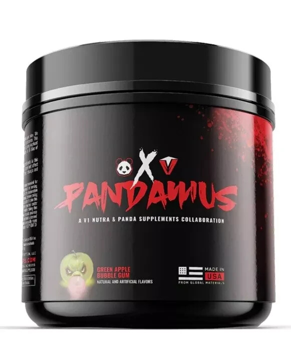 Panda Supplements & V1 Nutra Collaboration – PANDAMUS Pre Workout V3 Green Apple