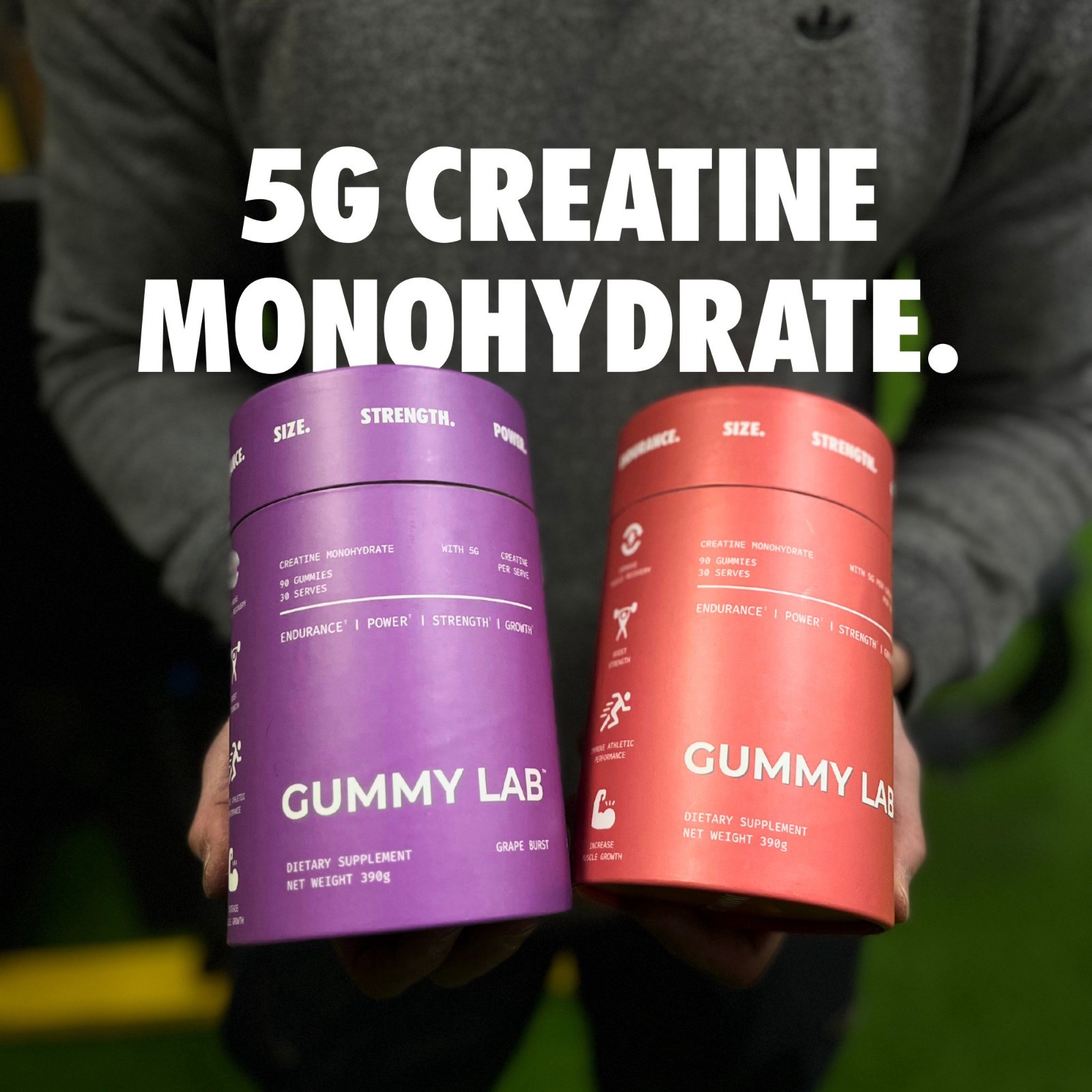 Creatine Monohydrate Gummies 5G Individually Wrapped – Strawberry 30 Serves