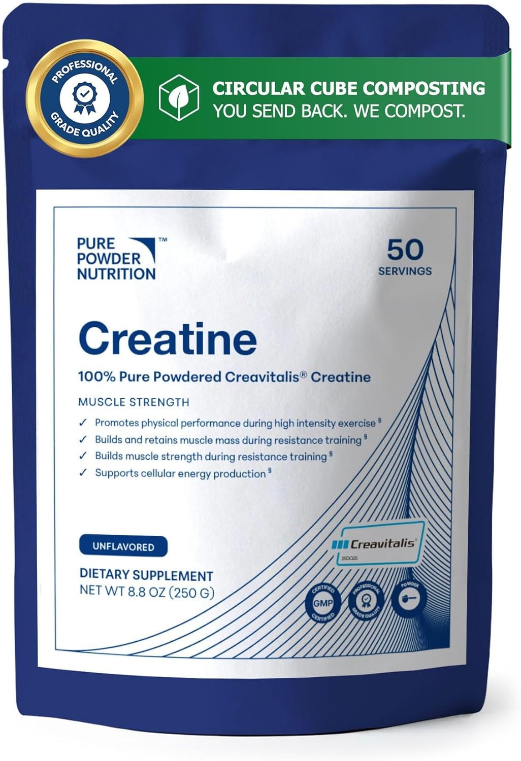 Creatine | 50 Servings (No Flavor) | Powder Exp 02/29