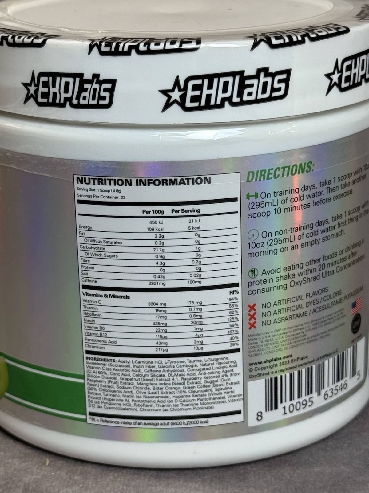 EHPlabs OxyShred Ultra Concentration Powder Kiwi Strawberry Weight Management