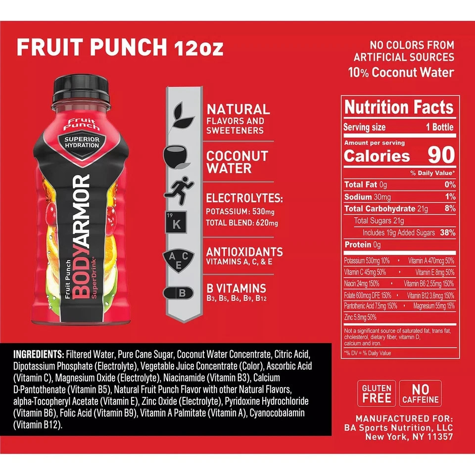 BODYARMOR Sports Drink Variety Pack (12 fl. oz., 24 pk.)