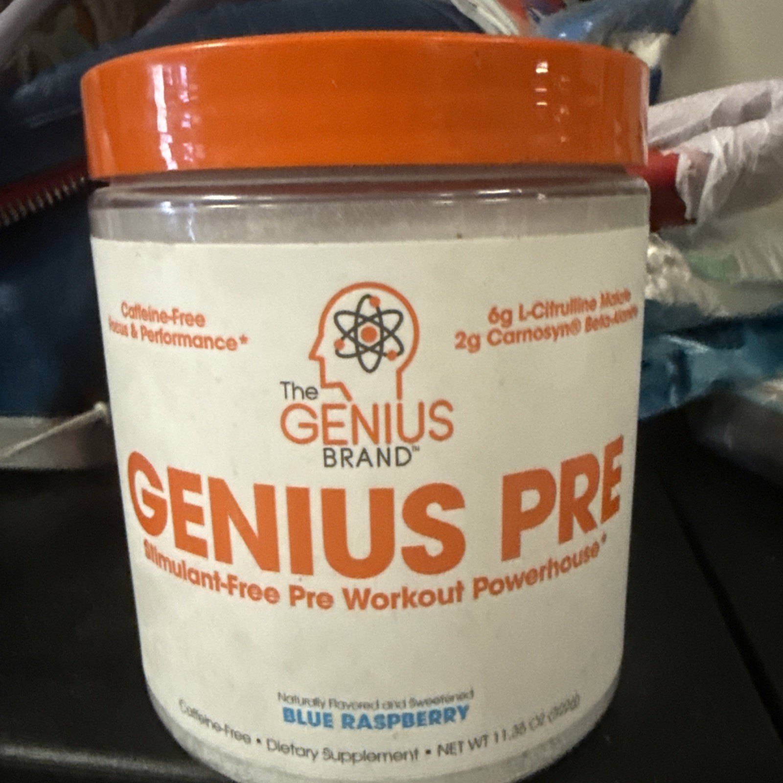 The Genius Brand, Pre Workout, Blue Rasberry, 11.35 oz