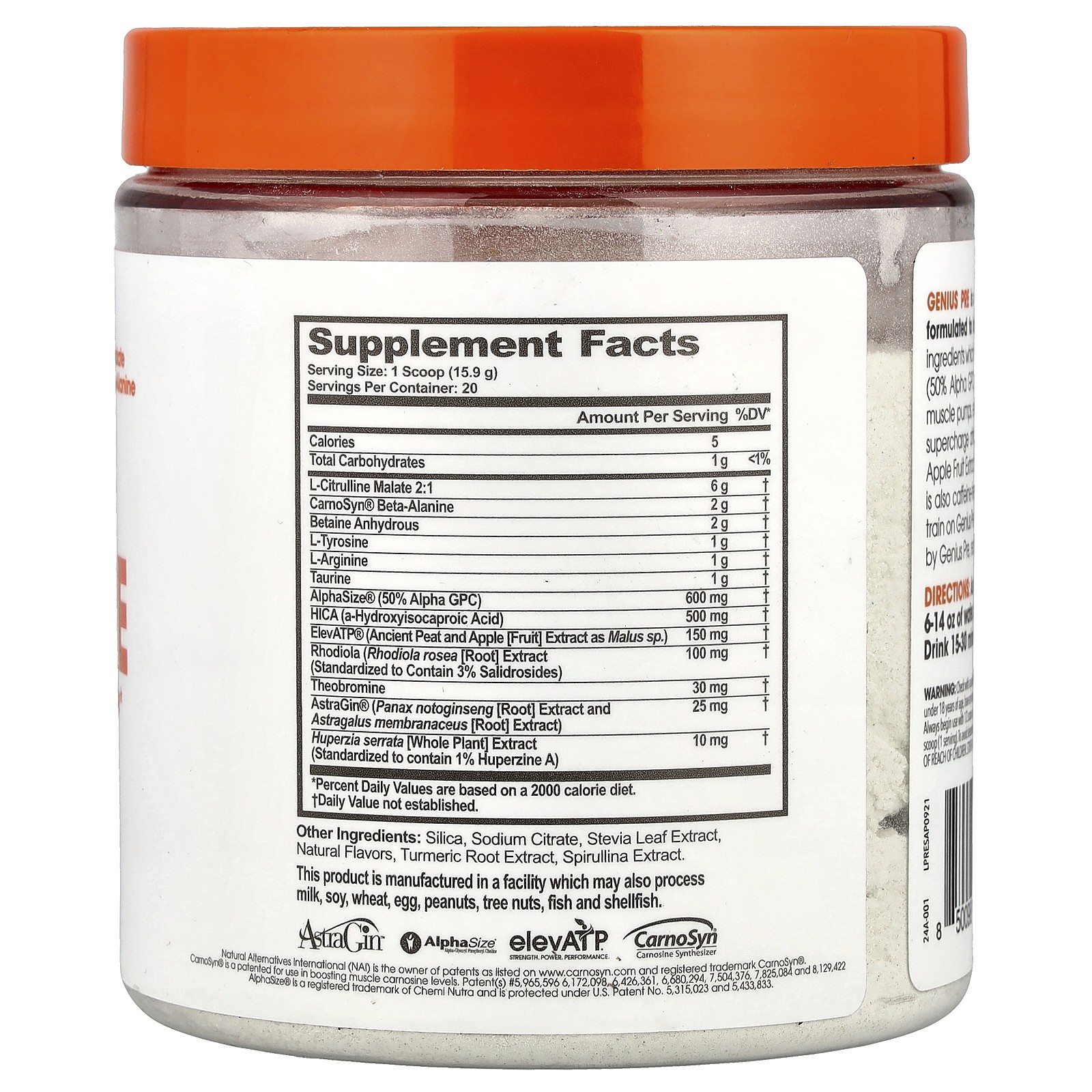 Genius Pre, Sour Apple, 11.11 oz (315 g)