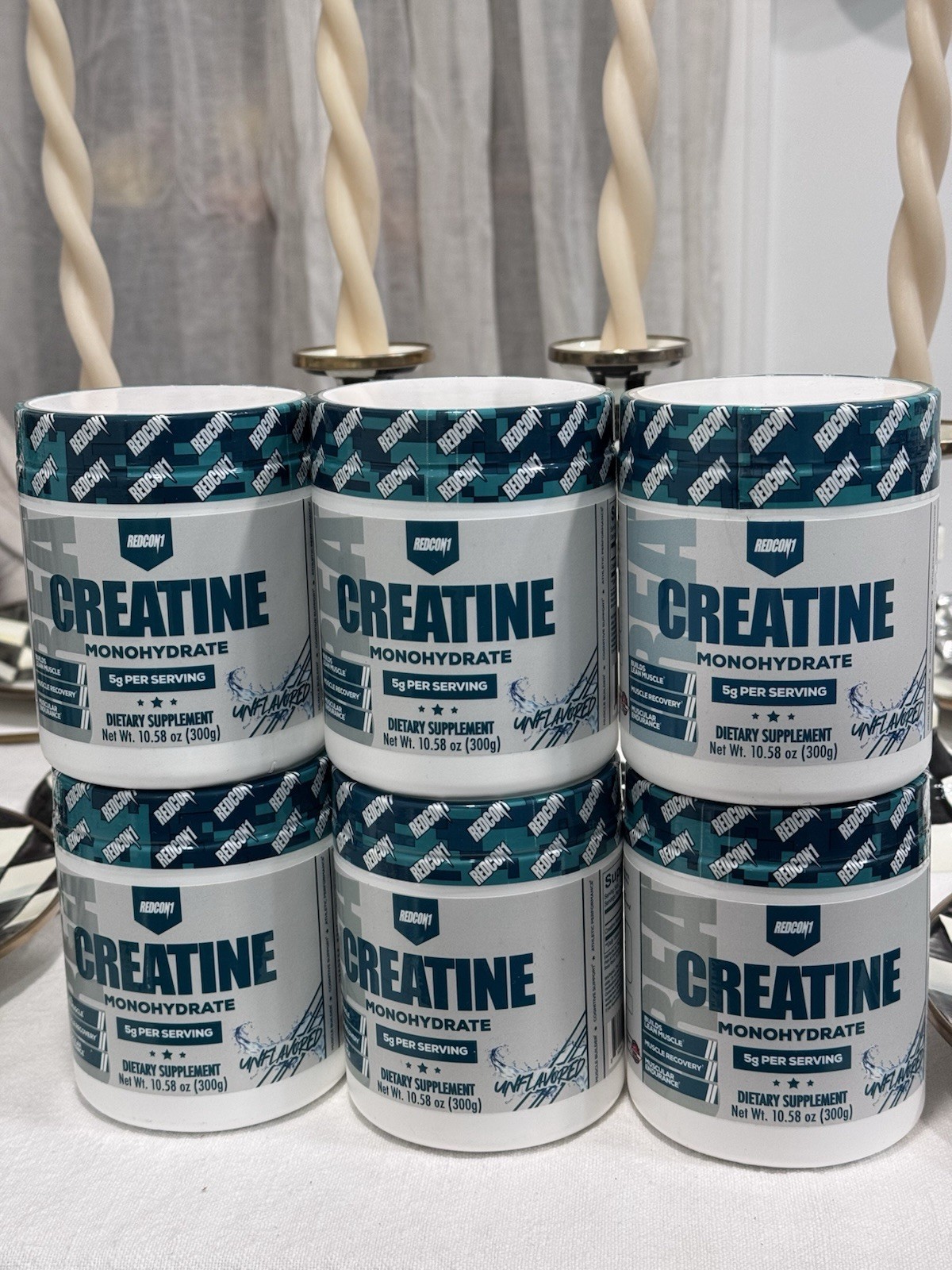 Lot Of 6 REDCON1 CREATINE MONOHYDRATE Muscle Recovery 60 Servings Exp 2027
