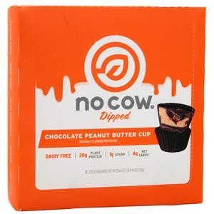 D’s Naturals No Cow Dipped Protein Bar Chocolate Peanut Butter Cup 12 bars
