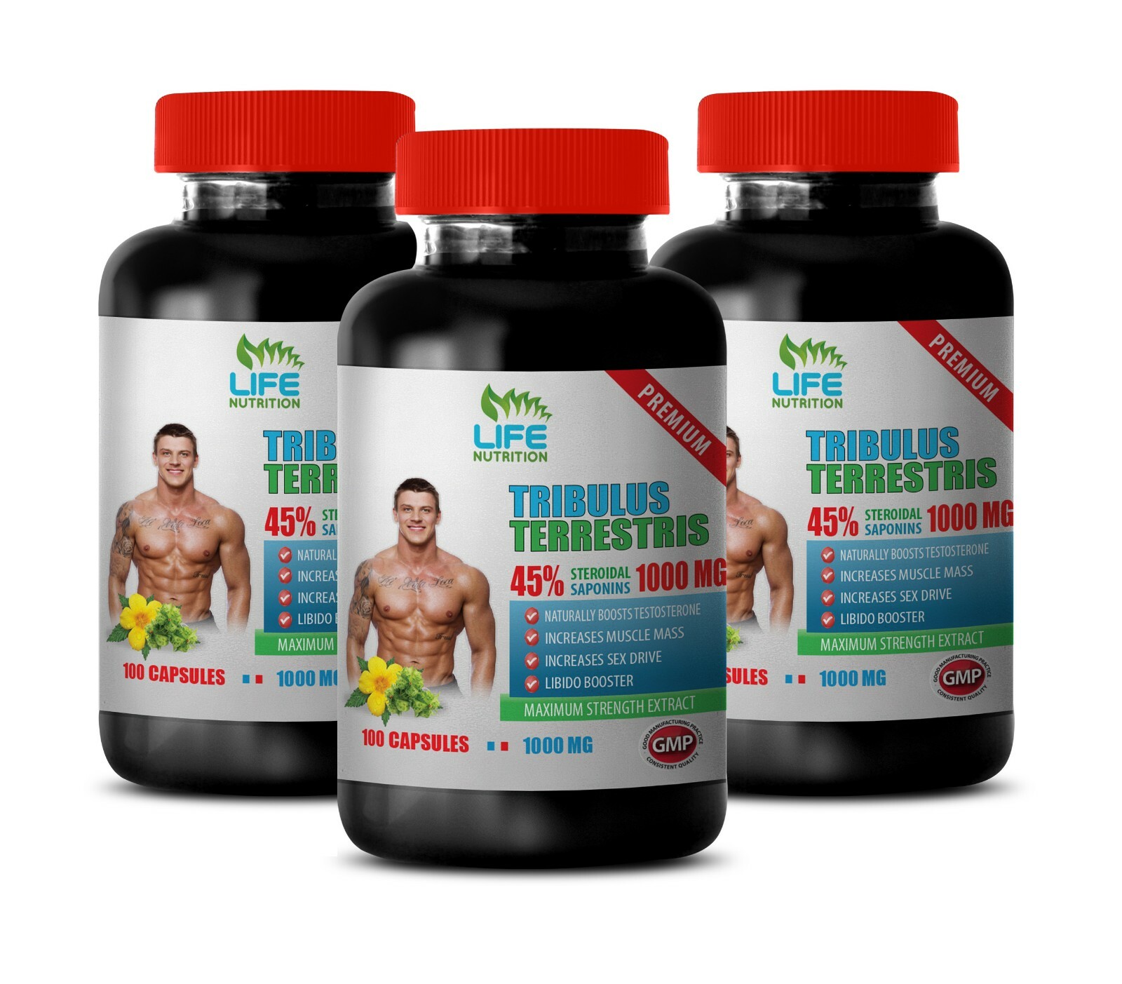 tribulus capsules – TRIBULUS TERRESTRIS 45%- increase muscle size 3B