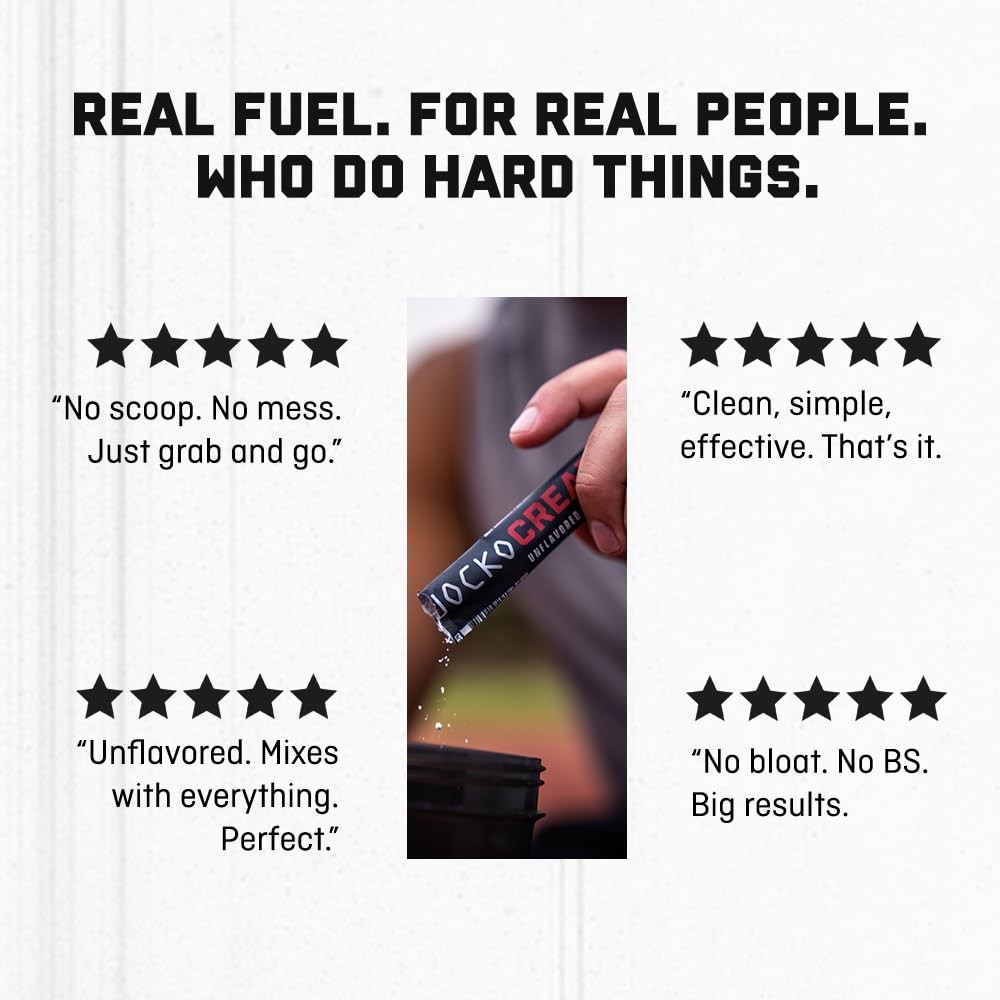 Jocko Fuel Creatine Monohydrate Stick Packs – Pure 30 Servings (Pack of 1)