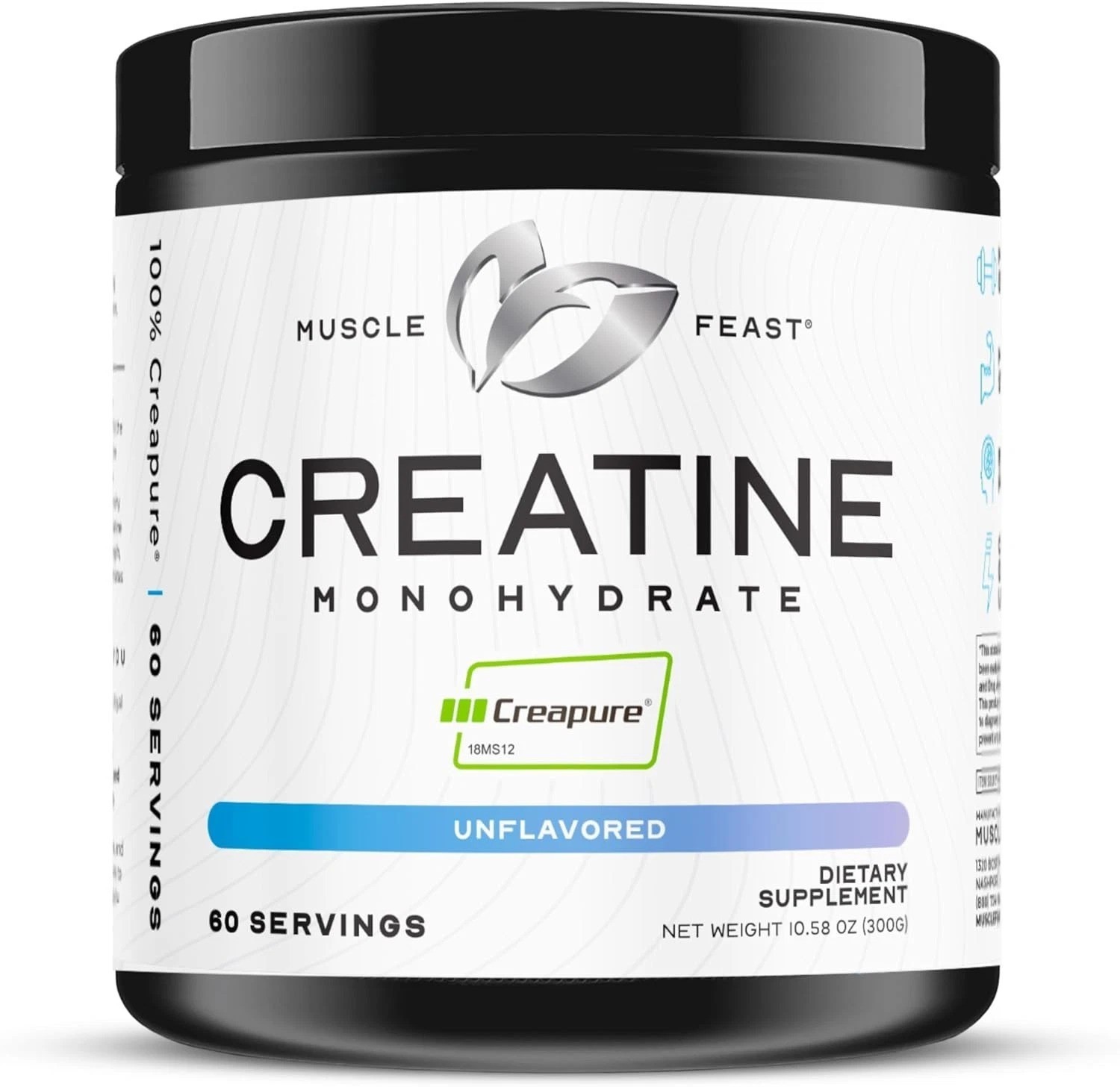 Unflavored Creatine Monohydrate 300g – Trusted Supplement for Muscle Endurance