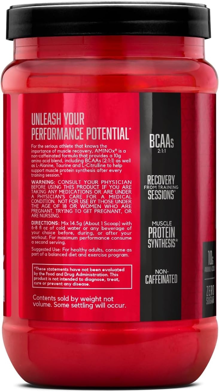 Amino X BCAA Powder: Keto-Friendly Muscle Recovery & Endurance, 30 Servings