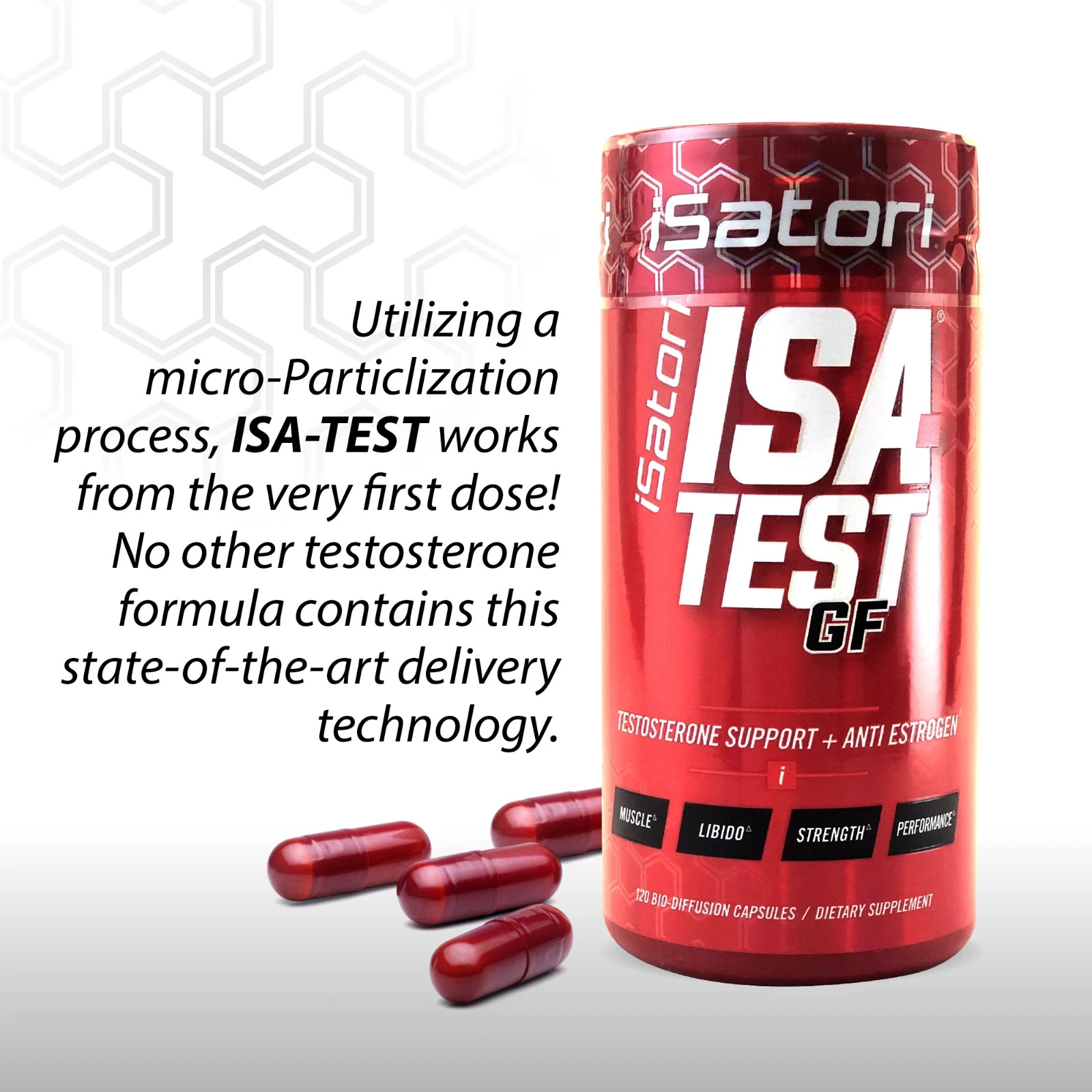 Isa-Test GF Testosterone Support Plus Anti Estrogen, 120 Count PACK OF 2