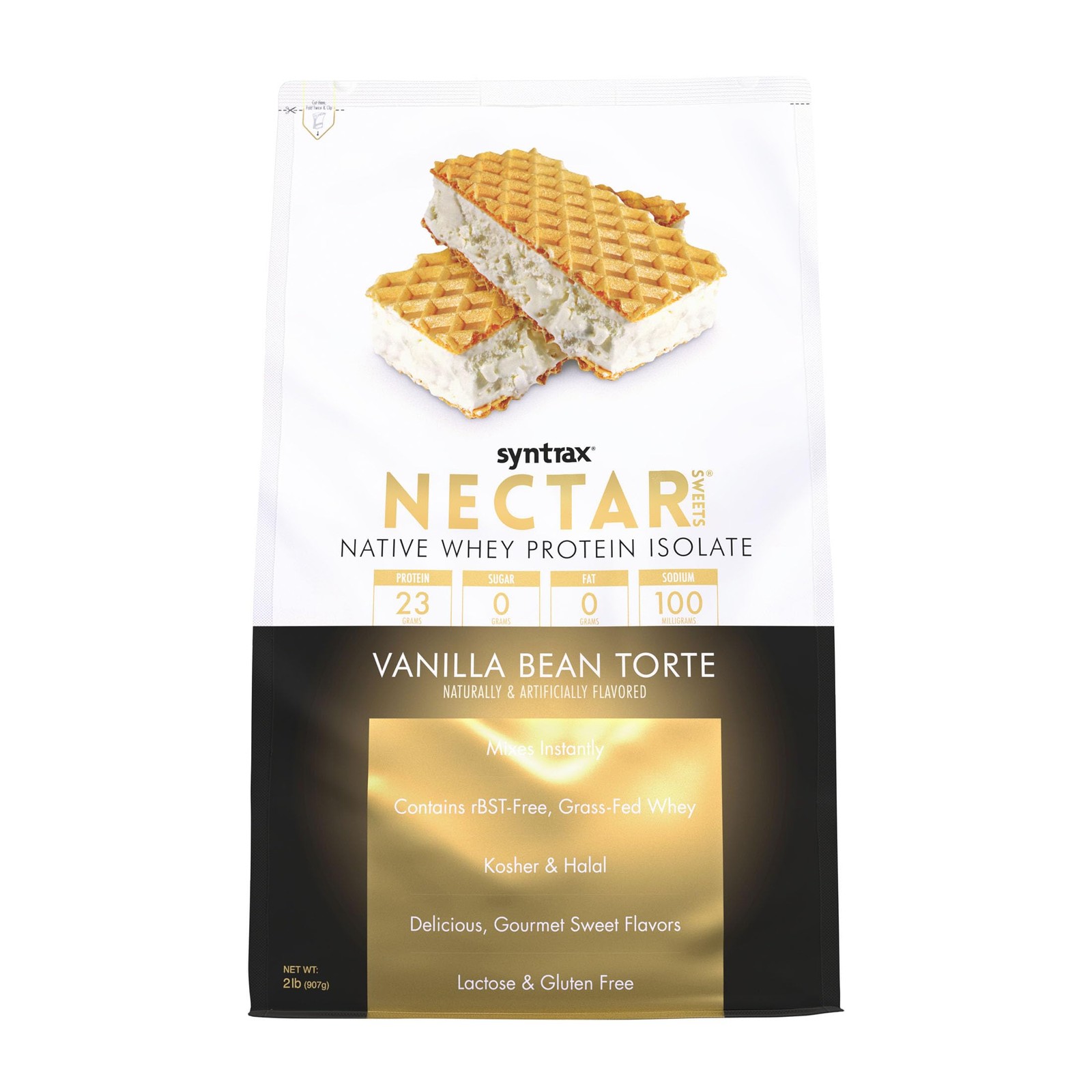 Syntrax Nectar Sweets Vanilla Bean Torte Whey Protein Isolate 2lb