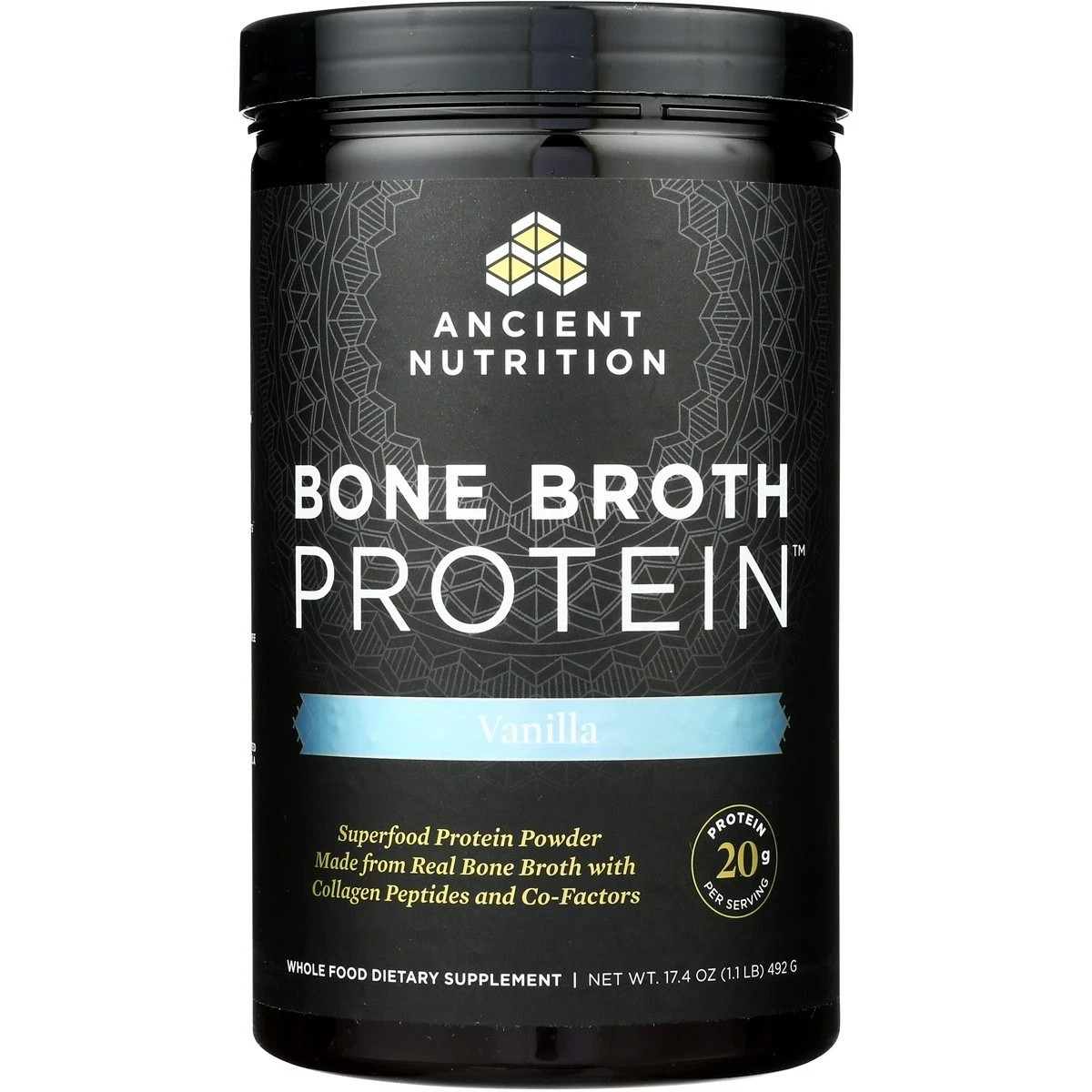 2 Packs Ancient Nutrition Bone Broth Protein Vanilla 492 g / 1.1 lb / 17.4 oz