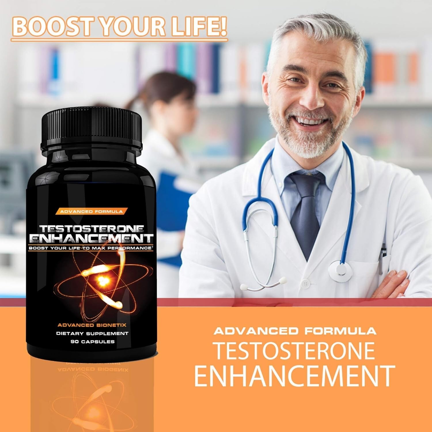 90 Count Testosterone Booster – Elevate Performance, Mood & Muscle Mass Over 40