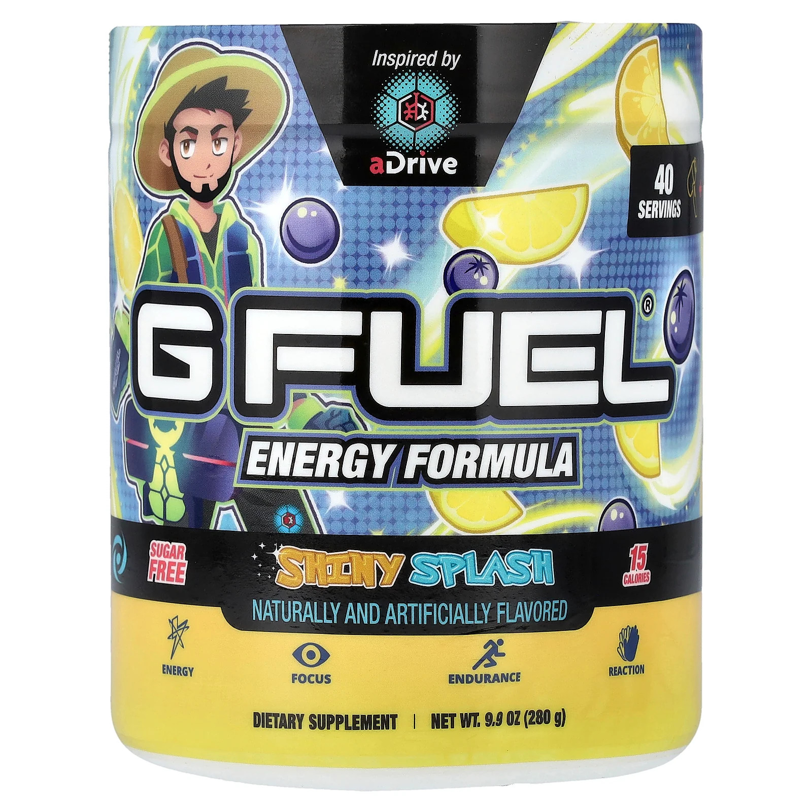 2 X G FUEL, Energy Formula, Shiny Splash, 9.9 oz (280 g)