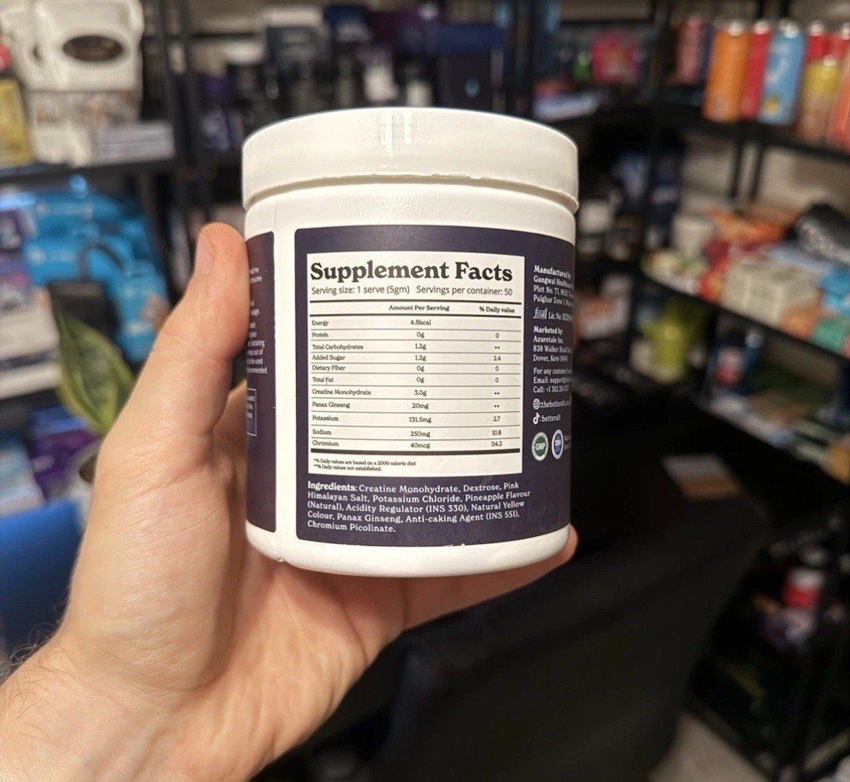 Better Alt Creatine Monohydrate Powder – Pineapple Flavor 8.8oz – Brand New