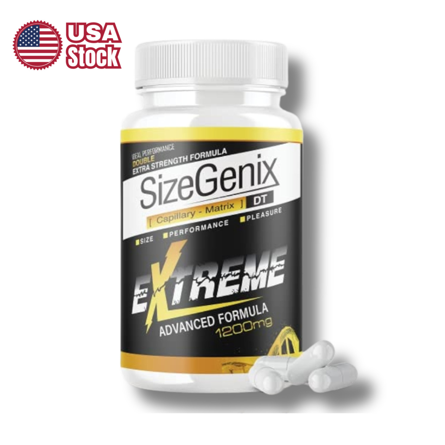 SizeGenix Men’s Health Supplement 1 Month Supply Boost Energy US Shipping New