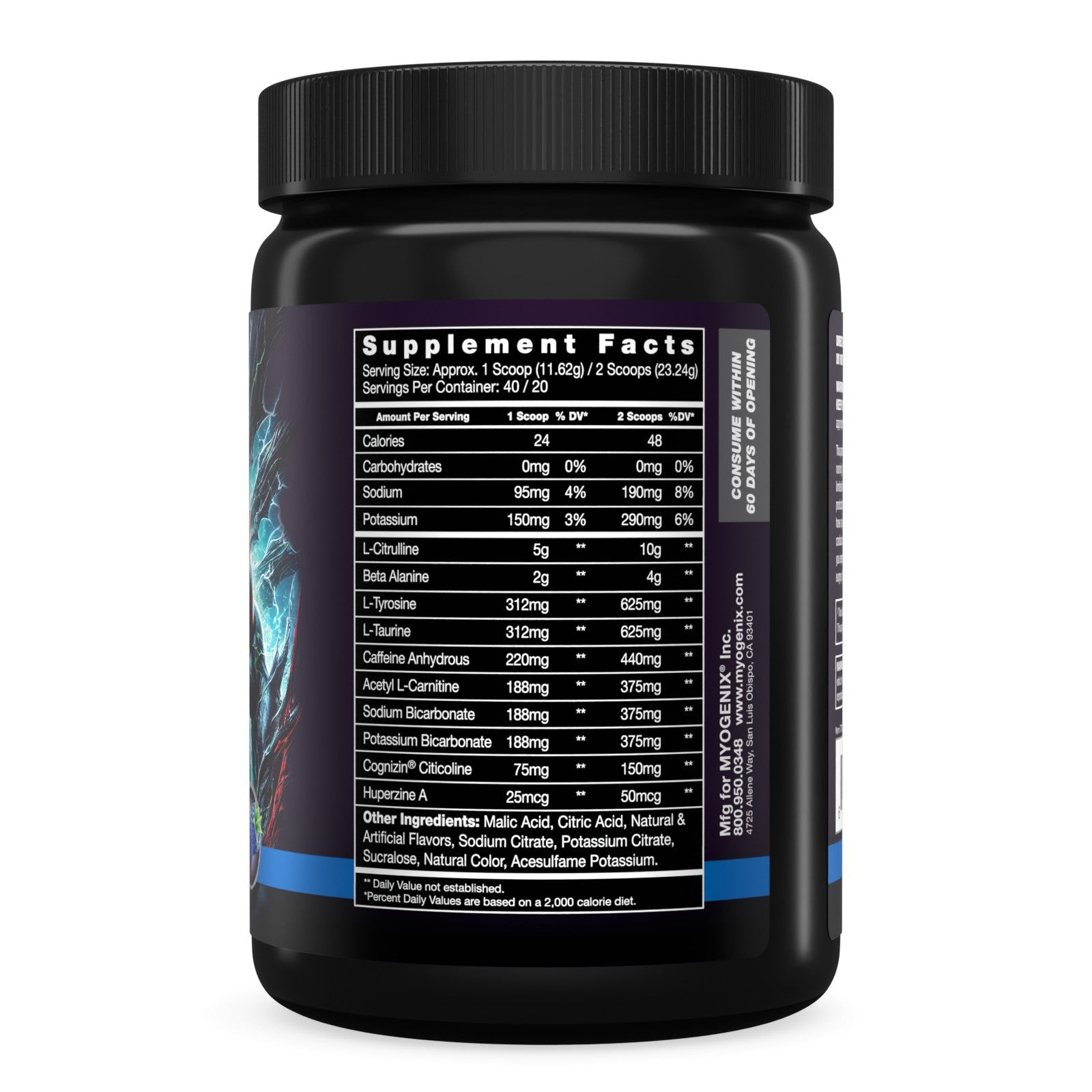MYOGENIX SPORTS NUTRITION SPAWN Preworkout Monster Pumps Energy Focus