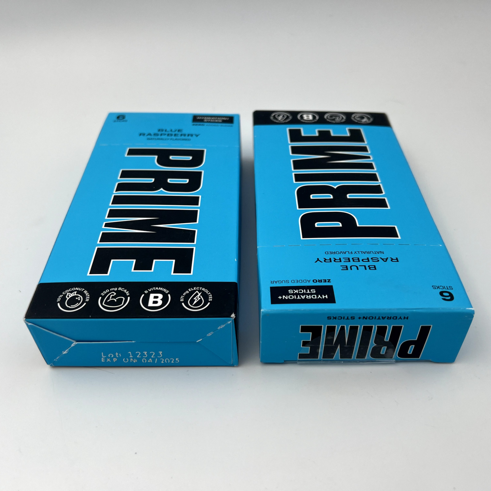 PRIME BLUE RASPBERRY Hydration Sticks (Set of 2 boxes – 12 sticks total)