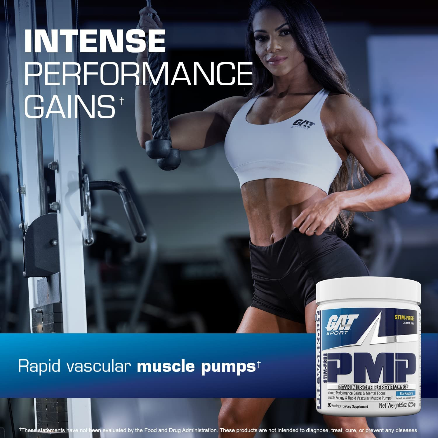PMP (Peak Muscle Performance), Pre-Workout, 30 Servings (Blue Raspberry (Stim-Fr