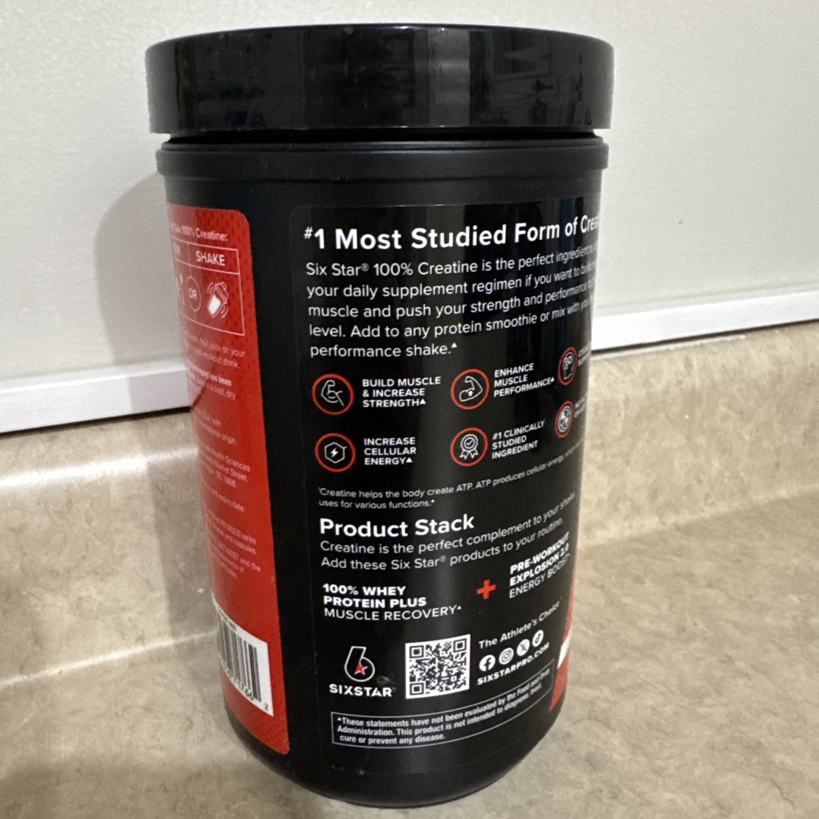 Sixstar 100% Creatine Monohydrate UNFLAVORED 10.58oz In Date