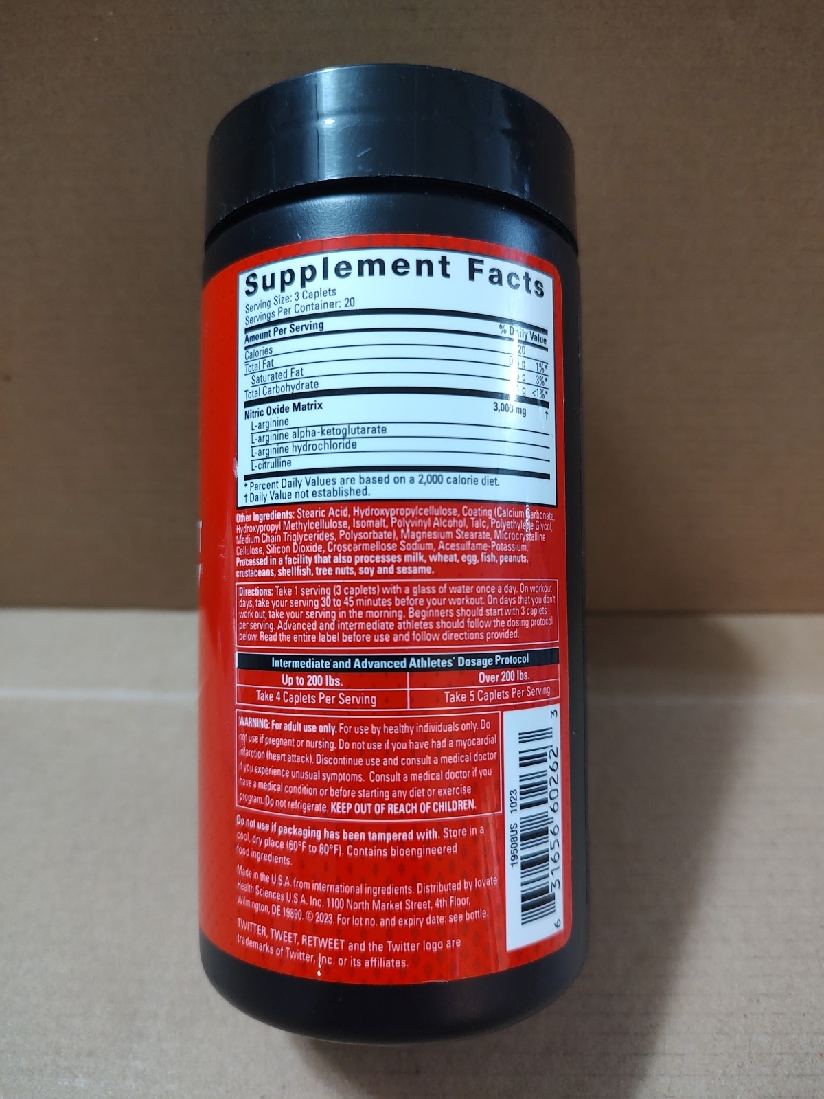 🔥 Pre-Workout N.O. FURY, 60 Caplets (Dec 2026)
