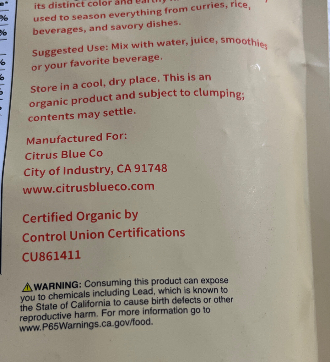 Nutri-hut VEGAN Turmeric Powder 16 oz (454g)
