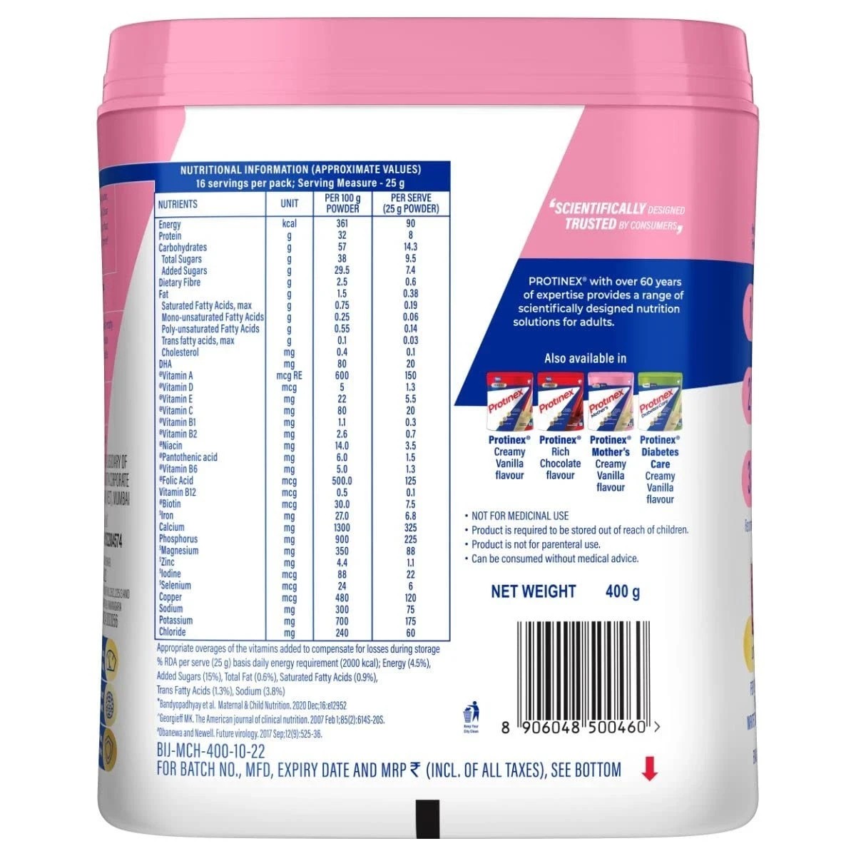 Protinex Mother’s Nutritional Mix Choco 400g Jar | With 28 Vital Nutrients
