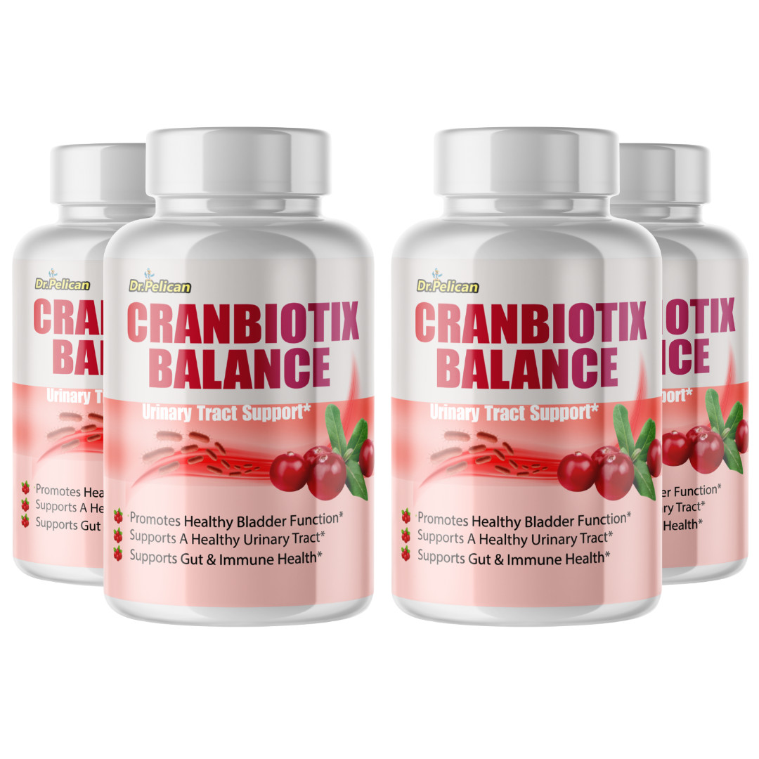 Cranbiotix Balance- Gut & Urinary Tract Support- 4 Bottles- 240 Capsules