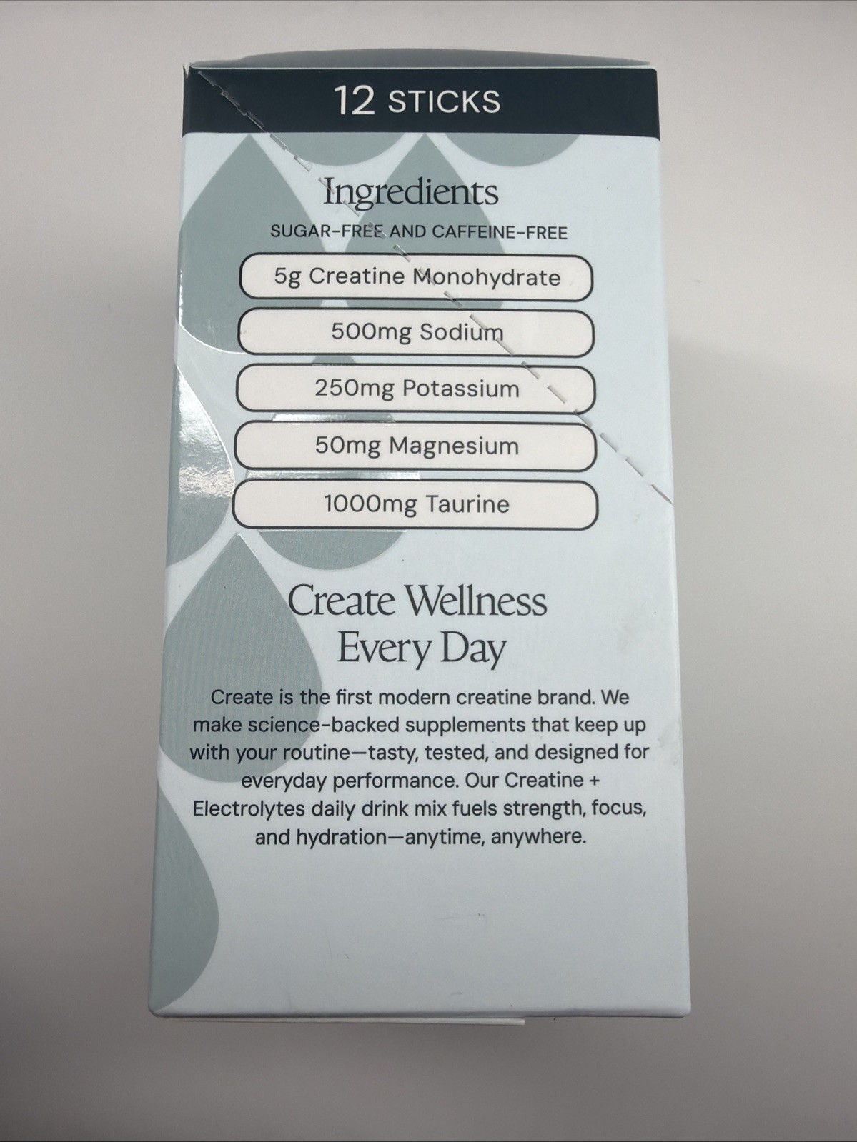 Create Creatine + Electrolytes Powder Variety Pack 12 Sticks Sugar-Free NSF