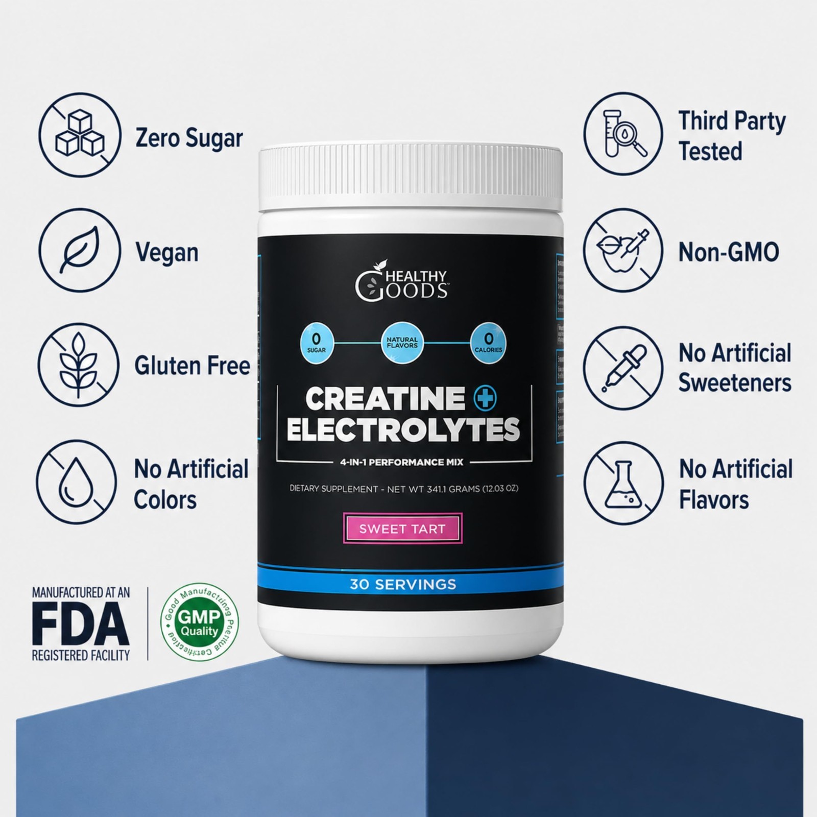 Creatine Monohydrate Powder with Electrolytes – Muscle Recovery & Hydration Boos