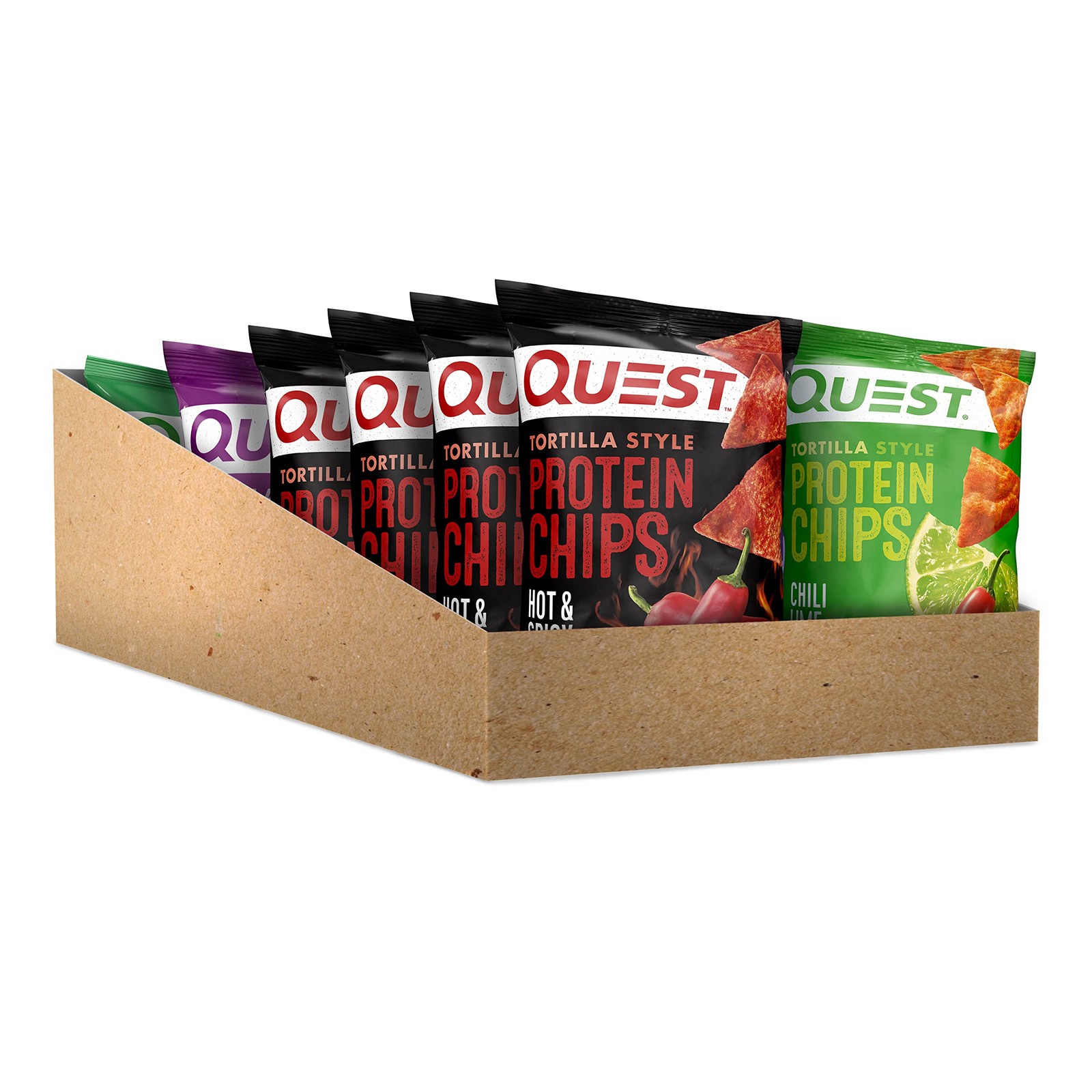 Quest Nutrition Protein Chips Variety Pack Tortilla Style Spicy 12-Count