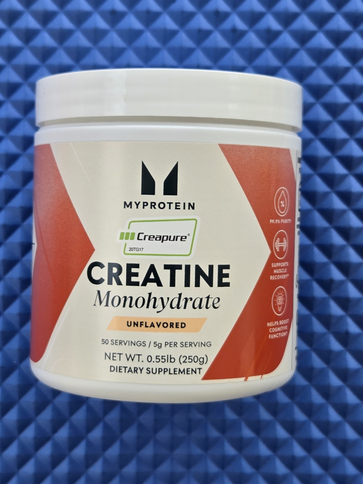 Myprotein Creapure Creatine Monohydrate Powder Pure Unflavored 50 Servings 250g
