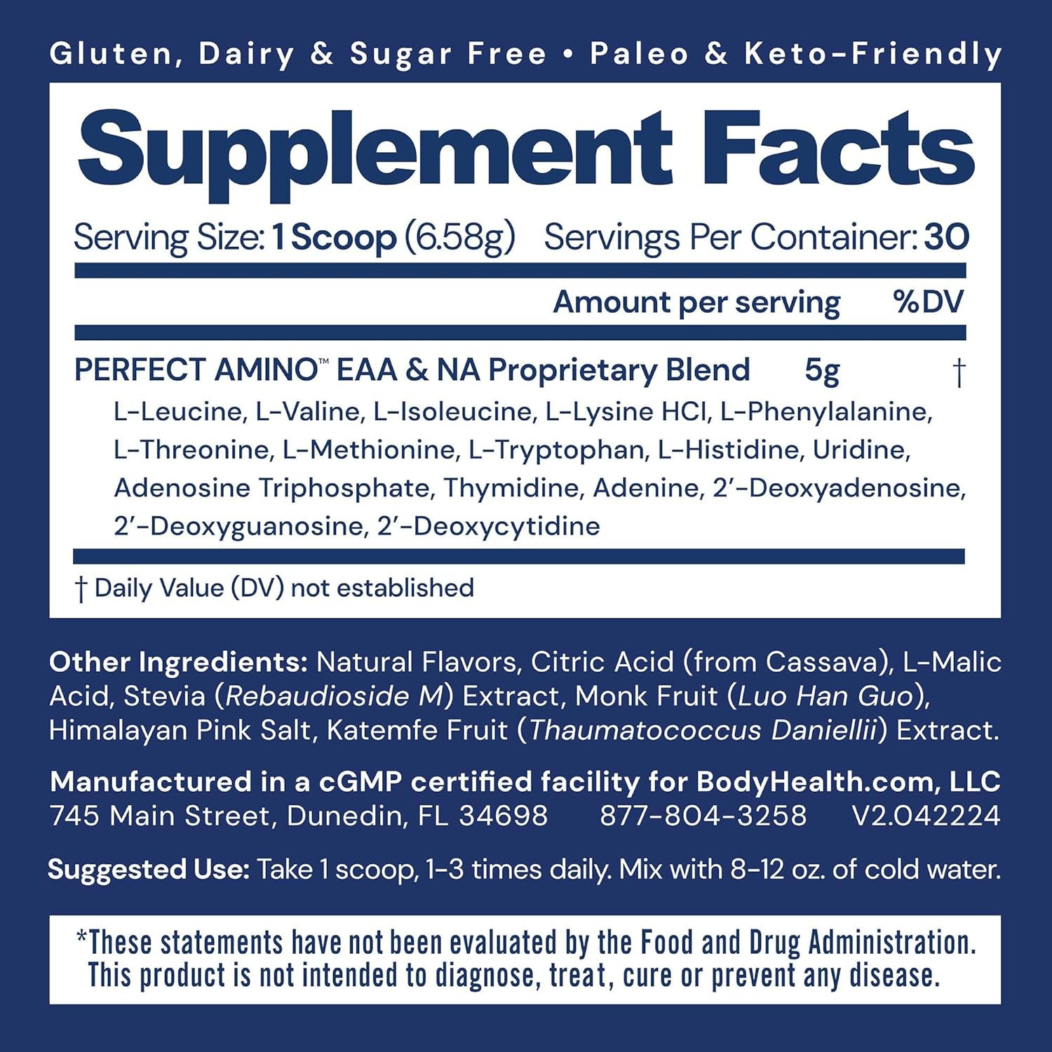 Perfectamino Powder – BCAA and EAA Powder for Pre and Post Workout – Amino Acid