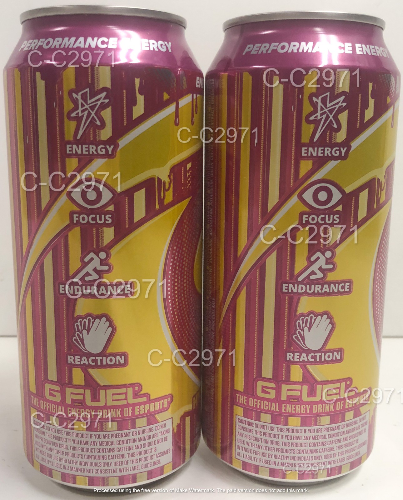 G FUEL HYPE Sauce Energy Drink Two 16 FL OZ Cans Zero Sugar – BRAND NEW UNOPENED