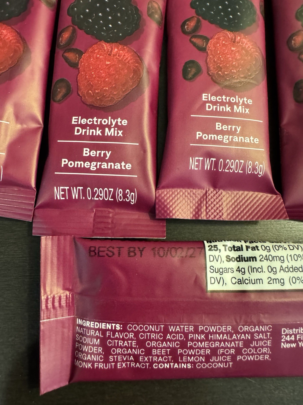 Cure Hydration Electrolyte Drink Mix Single Stick .29 oz 8.3 g X5 Packs 10/27