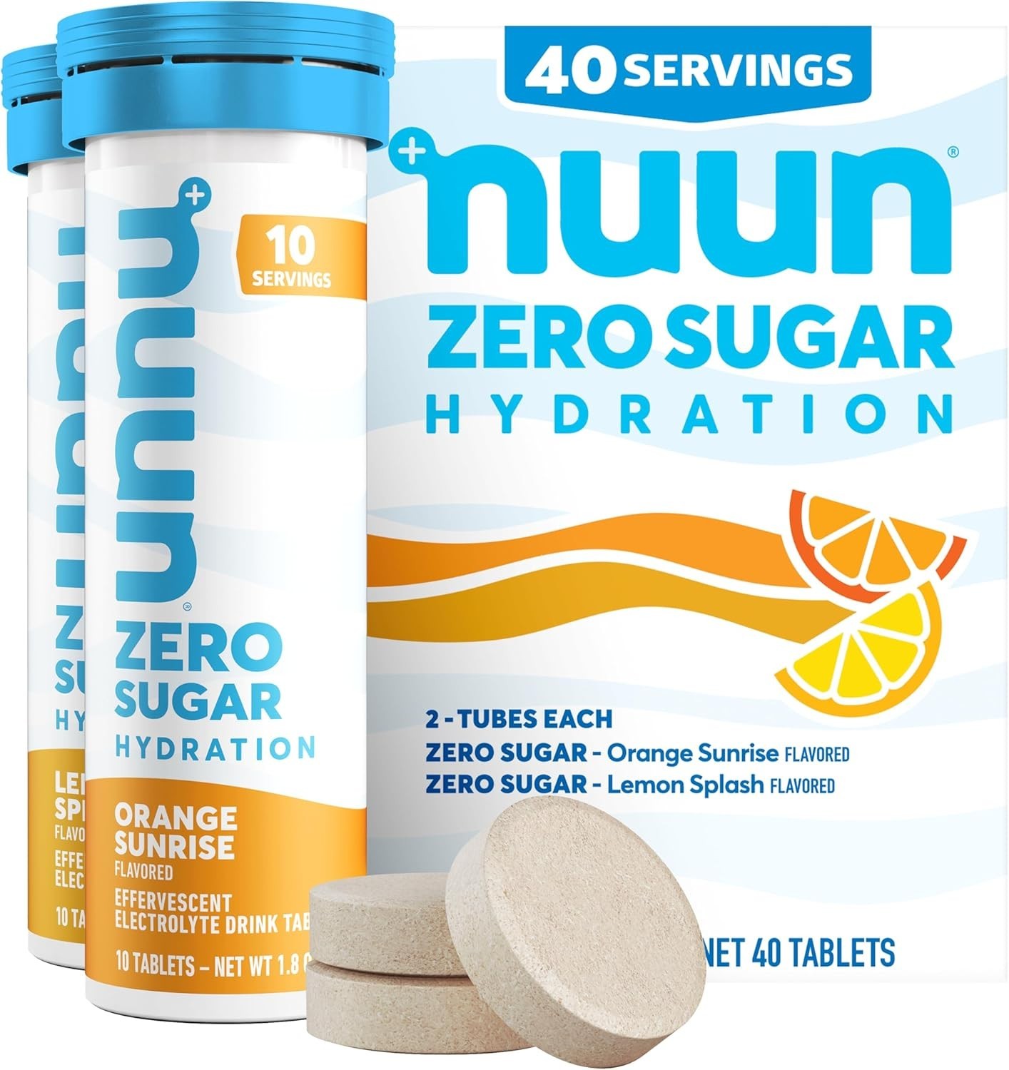 40 Servings of Sugar-Free Electrolyte Tablets for Refreshing Hydration |
