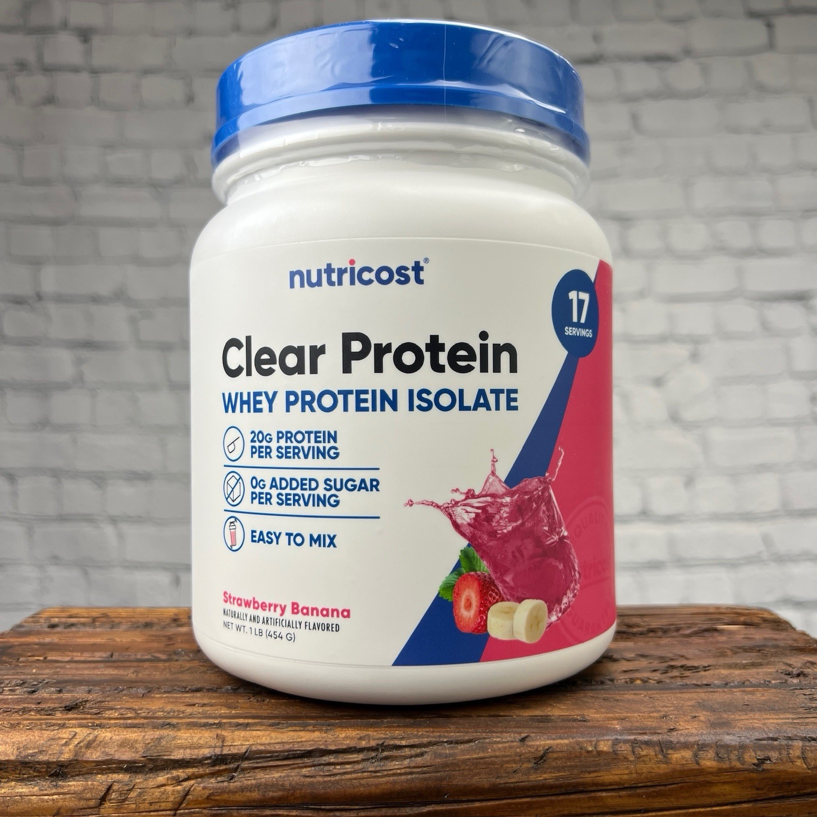 Nutricost Clear Whey Protein Isolate Powder, Strawberry Banana, 1 lb