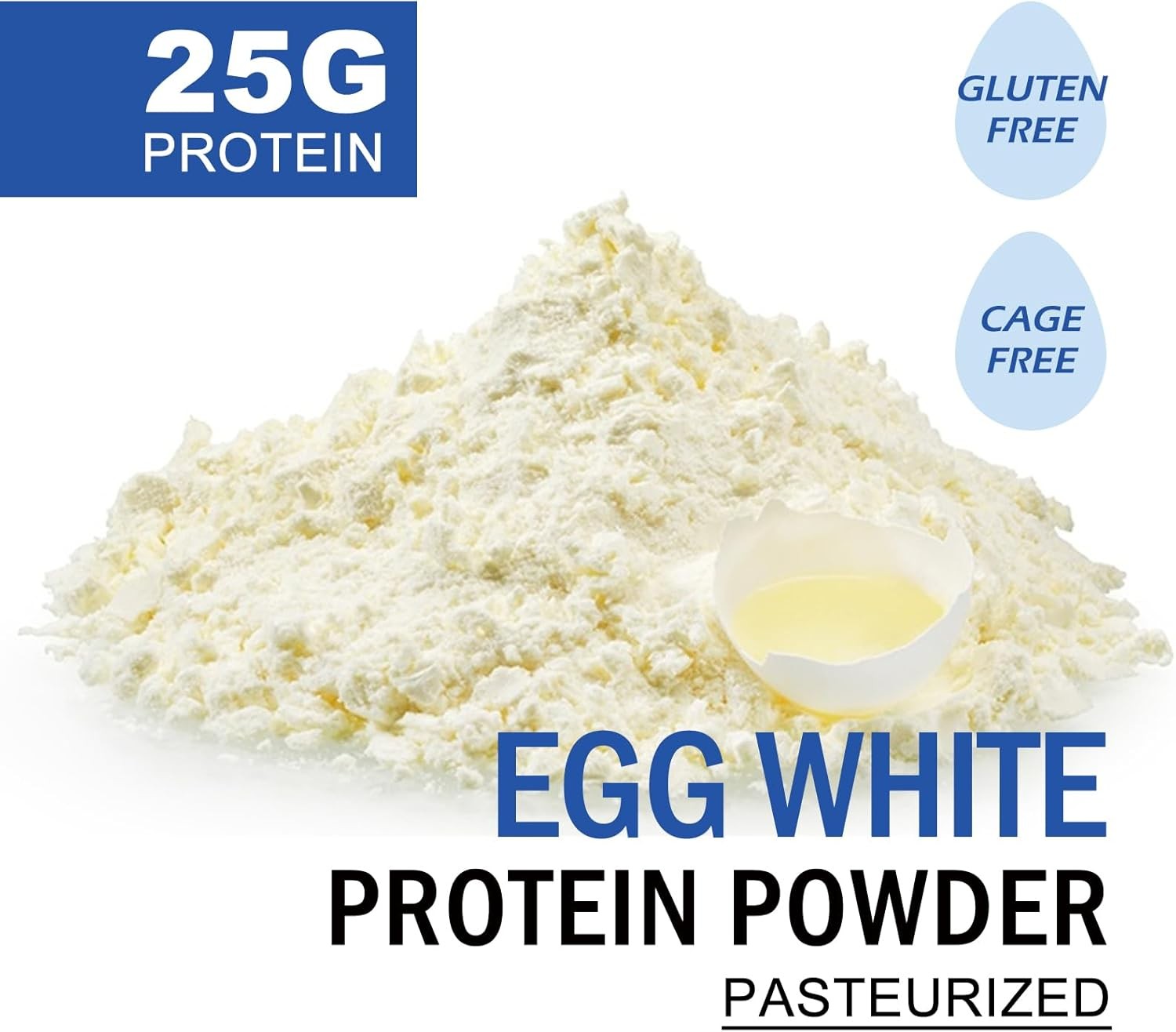 Egg White Protein Powder 8Oz Pasteurized No Additives, High Protein,…