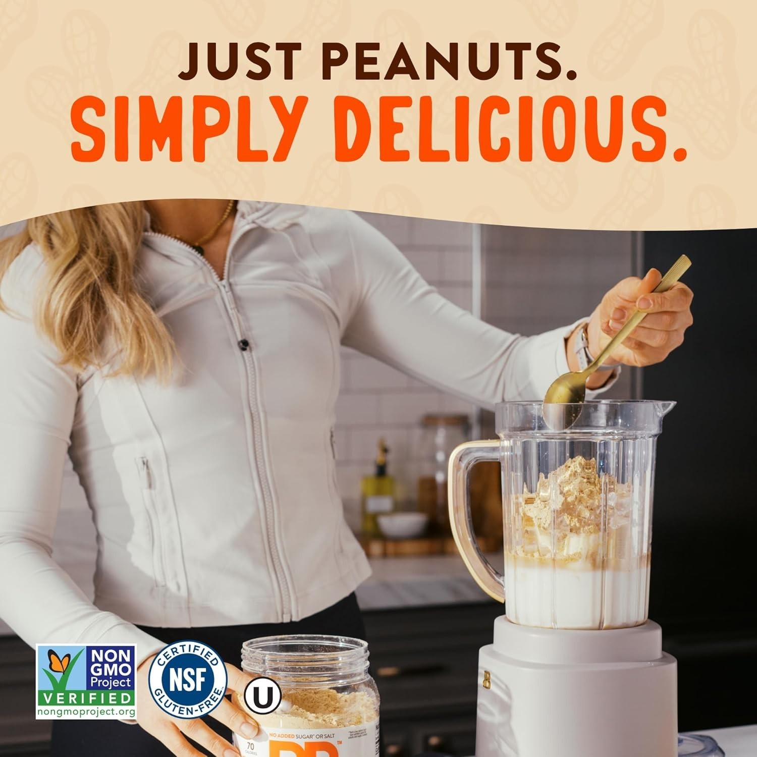 Delicious 24 oz Simply Peanut Powder – Low Fat, Plant-Based Protein Solution