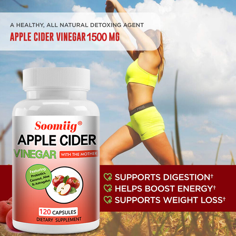 Apple Cider Vinegar – Contains Probiotics, Coconut, Aloe Vera Weight Loss Caps
