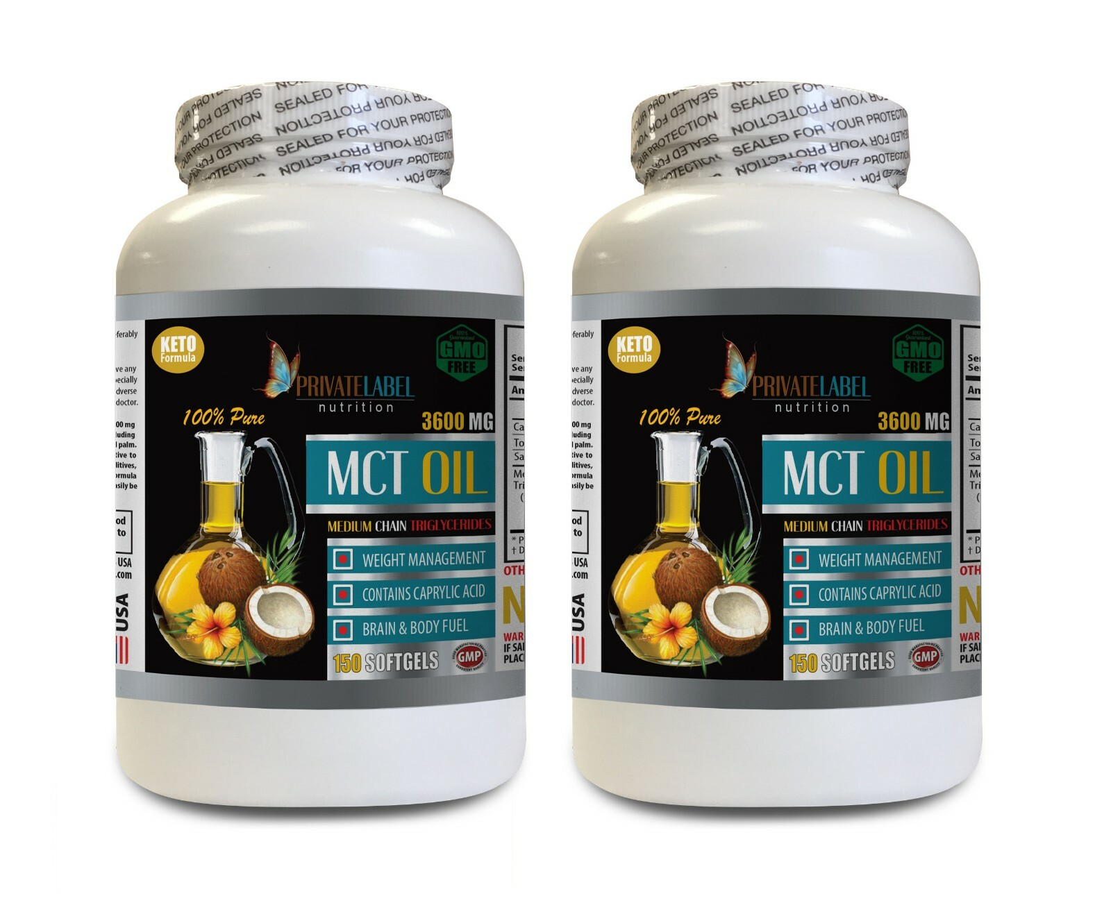 immune system booster – 100% MCT OIL – mct oil supplements 2BOTTLE