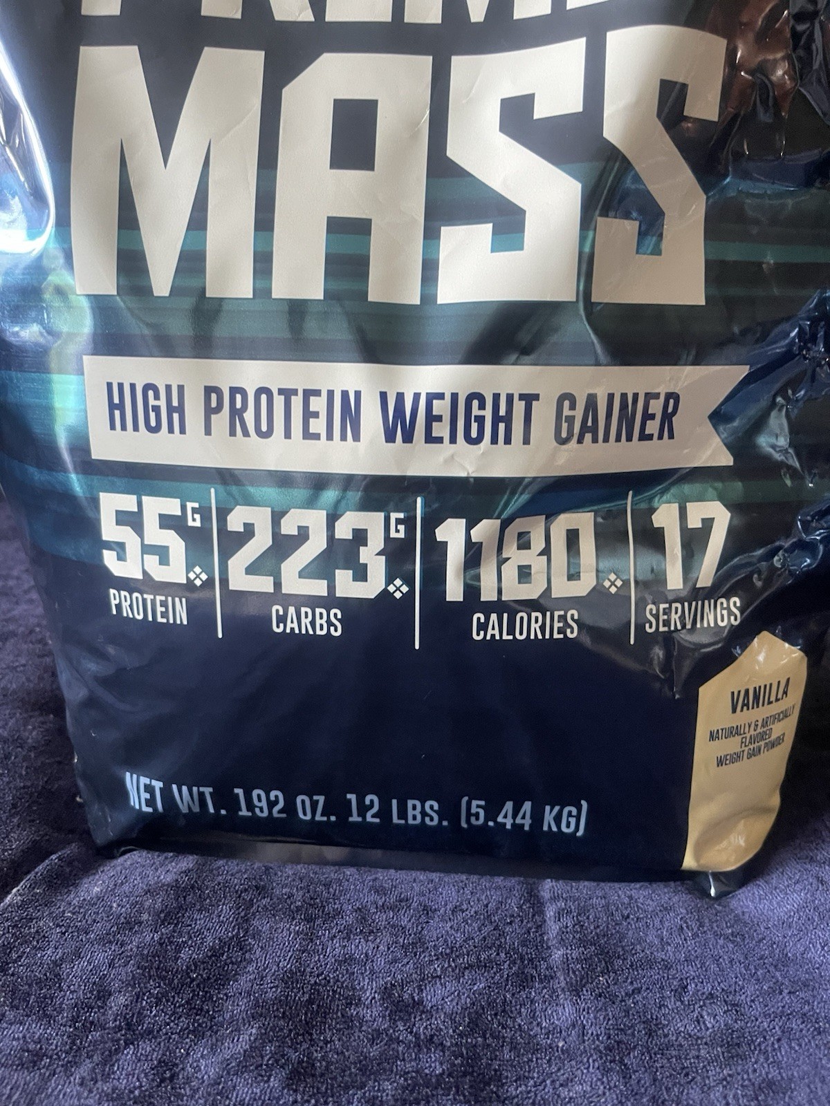 Bodytech Prime Mass VANILLA High Protein Weight Gainer 12 lb Bag Exp. 11/4/27