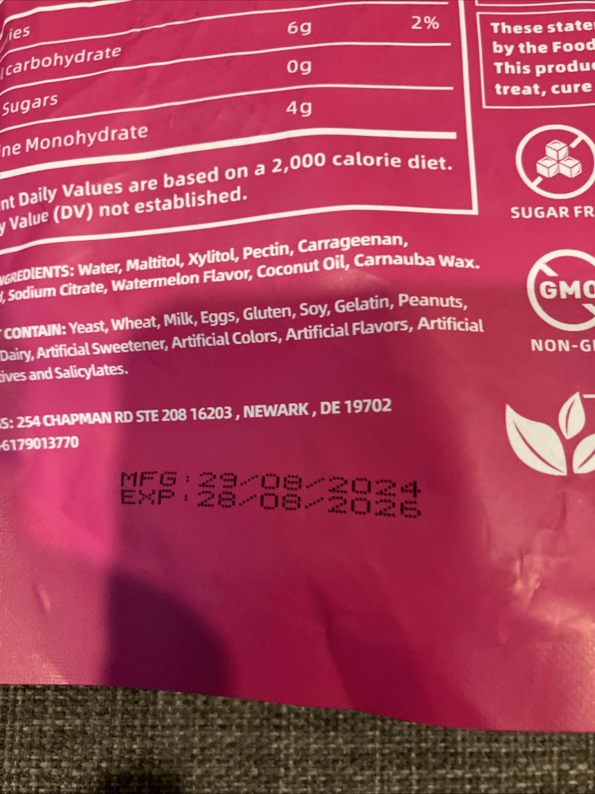 2 Flavored creatine monohydrate gummies sugar free,Pre workout supplements crea