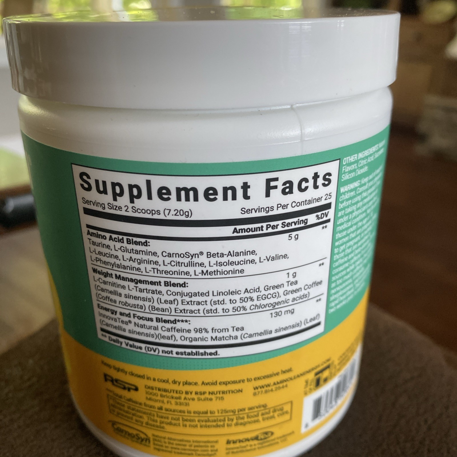 RSP Nutrition AminoLean x Smart Sweets Pre-Workout Energy Supplements Peach Ring