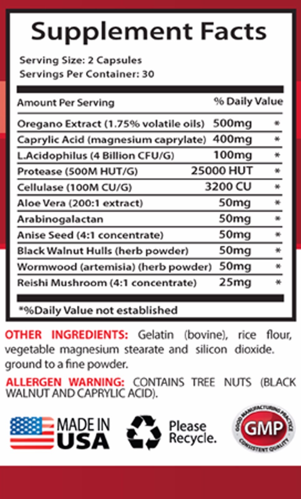 Personal Support – CANDIDA AWAY – restore gut and intestinal health – 3 B, 180 C