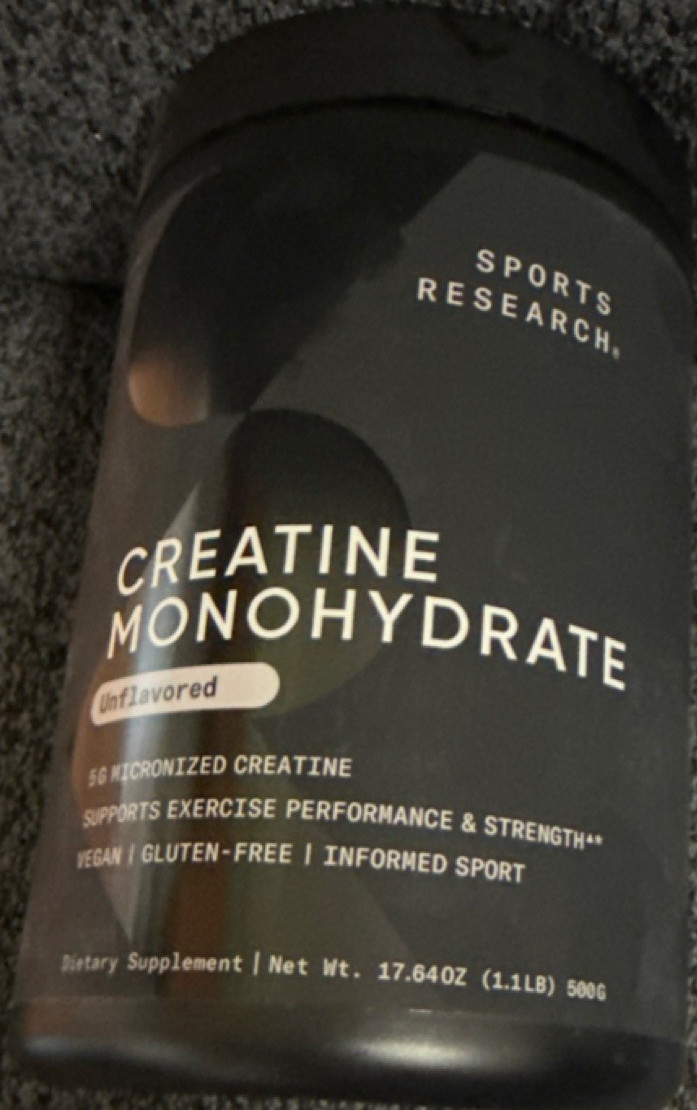 Sports Research Creatine Monohydrate Powder Unflavored 17.64 oz