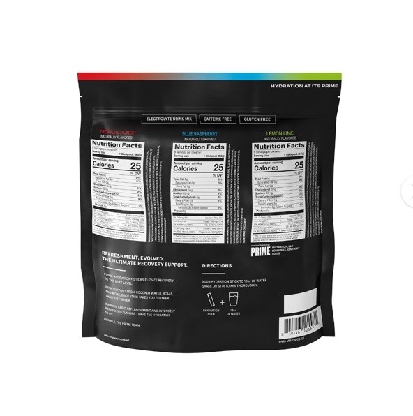 PRIME Hydration+ Electrolyte Powder Variety Pack 20 Sticks