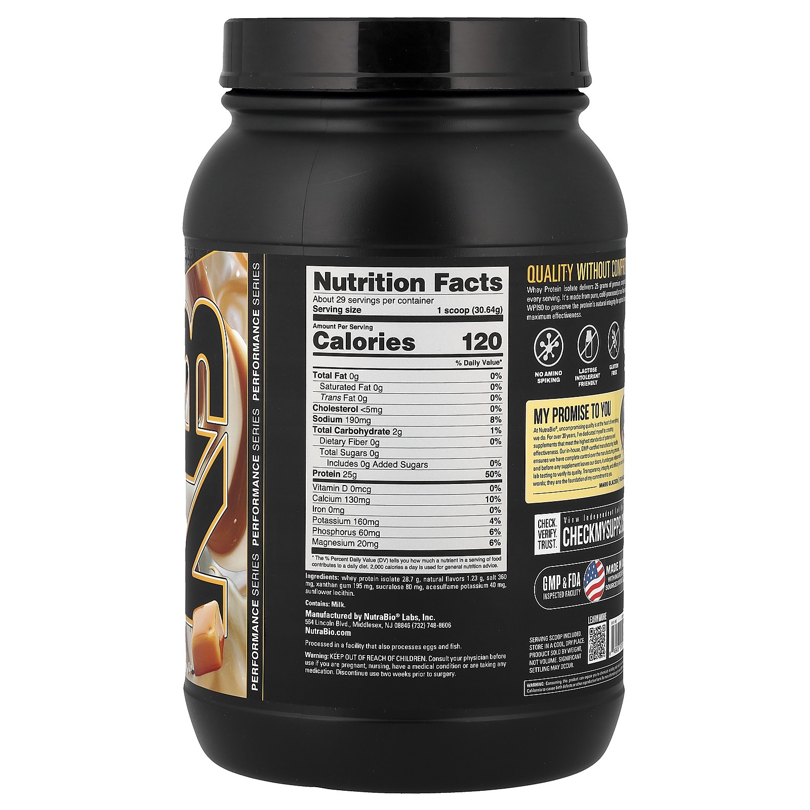 Whey Protein Isolate, Vanilla Caramel, 2 lb (907 g)