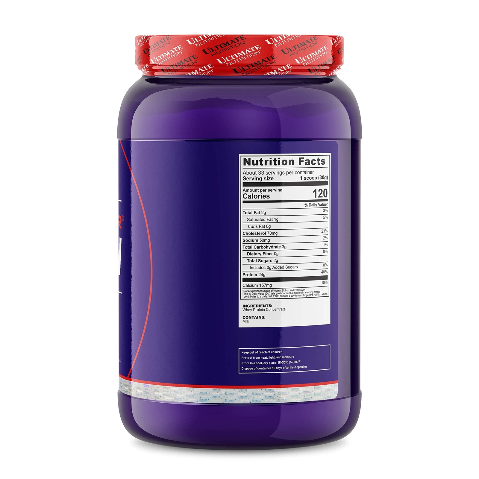 RAW Whey Protein Concentrate Powder – 24 gm of Protein 2.2 lbs, Unflavored